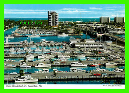 FORT LAUDERDALE, FL - WATER WONDERLAND - ANIMATED A LOT OF BOATS - JOHN HINDE ORIGINAL No 2CX50 - - Fort Lauderdale