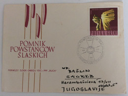 Poland Republic > 1971-80 > Covers POLSKA KRAKOW TO ZAGREB 1967. COVER WITH 1 STAMP - Brieven En Documenten