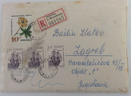 Poland Republic > 1971-80 > Covers POLSKA SOBOTKA TO ZAGREB 1967. COVER WITH 4 STAMP - Cartas & Documentos