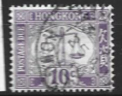 Hong Kong  China  1958  SG D10  Postage Due  Fine Used - Gebraucht