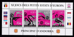 1 Bloc  **   Andorra   Francesca  Andorre Français      2005 - Jocs Dels Petits Estats    D' Europa  Jeux Sports - Blocks & Sheetlets