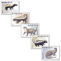 Stamps Of Namibia 2021 ( Pre Order ) - Mustelids Of Namibia. - Namibia (1990- ...)