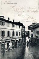 FOLIGNO - VIA DI PIAZZA E CORSO CAVOUR - FOTO LAURENTINI - VG 1908 FP - C6214 - Foligno
