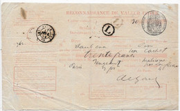 Dispersion Documents Postaux Coupon Reconnaissance De Valeur Cotée Cad PARIS L  1854 + Timbre Fiscal - 1849-1876: Classic Period