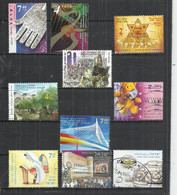 TEN AT A TIME - ISRAEL - LOT OF 10 DIFFERENT COMMEMORATIVE 31 - POSTALLY USED OBLITERE GESTEMPELT USADO - Usados (sin Tab)