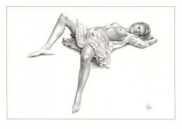 Aslan  Erotic Risque Postcard - Sexy Nude Nº 23 Cheyenne, Limited Edition - Size: 15x10 Cm. Aprox. - Aslan