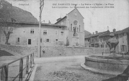 I0203 - BARRAUX - D38 - La Mairie - L'Eglise - La Place - Les 4 Fontaines - Le Monument Des Combattants 1914/1918 - Barraux