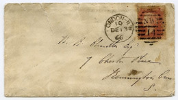 QV : PENNY RED ENVELOPE : LONDON N. W. DUPLEX, 1866 / ADDRESS - LONDON, LAMBETH, KENNINGTON CROSS, CHESTER PLACE - Brieven En Documenten