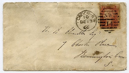 QV : PENNY RED ENVELOPE : LONDON N. W. DUPLEX, 1866 / ADDRESS - LONDON, LAMBETH, KENNINGTON CROSS, CHESTER PLACE - Briefe U. Dokumente