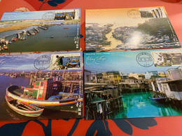 Hong Kong Stamp M. Cards Fishing Village Bridge - FDC