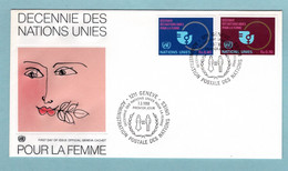 FDC Nations Unies 1980 - Décennie Des Nations-Unies Pour La Femme YT 89 Et 90 - Genève - Sin Clasificación