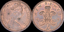 Grande-Bretagne - 1971 - 2 New Pence - Elizabeth II - 01-143 - 2 Pence & 2 New Pence