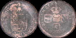 Espagne - Pays-Bas Espagnols - Liard 1693 Bruxelles - Charles II D'Espagne - Rare - 16-144 - Países Bajos Españoles