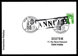 SALON PHILATÉLIQUE - STRASBOURG - CACHET LINÉAIRE [ANNULÉ] - Briefmarkenausstellungen