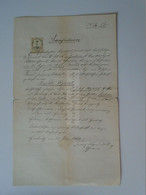 ZA389.7 Old Document,  Czechia  Hnátnice   Hnatnitz Leopold Wycital   1869  - Revenue Stamp  And Pressed Seal - Naissance & Baptême