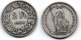 Suisse- 2 Francs 1906 B TB - Switzerland