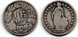 Suisse- 1 Franc 1877 B B+ - Other & Unclassified