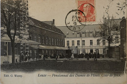Leuze (Namur)  Pensionnat Des Dames De Flines - Cour De Jeux 1907 - Altri & Non Classificati