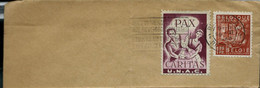 Env. (Entière) Avec N° 762 + Vignette PAX - Caritas   BXL 1948 - 1948 Exportation