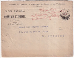 1900 - ENVELOPPE En FRANCHISE Du MINISTRE Du COMMERCE De L'INDUSTRIE Des POSTES Et Des TELEGRAPHES => ST ETIENNE (LOIRE) - Civil Frank Covers