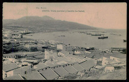 CEUTA - Vista Parcial Y Barrio La Salud.(Ed. Fototipia De Hauser Y Menet / Foto Rubio) Carte Postale - Ceuta