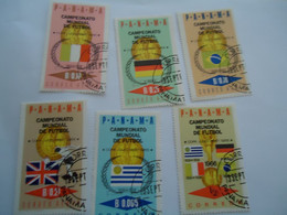 PANAMA  USED  6  STAMPS WORLD CUP FOOTBALL  ENGLAND  1966 - 1966 – Inglaterra