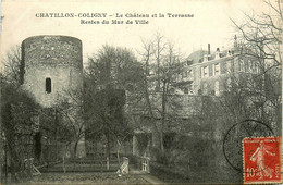 Châtillon Coligny * 1908 * Le Château Du Village Et La Terrasse , Restes Du Mur De Ville - Chatillon Coligny