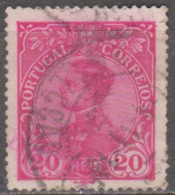 PORTUGAL - 1910,  D. Manuel II, 20 R.  Papel Esmalte   D. 14 X 15   (o)  MUNDIFIL  Nº 160 - Usati