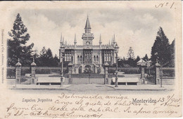 POSTAL DE MONTEVIDEO DE LA LEGACION ARGENTINA DEL AÑO 1901 (TESTASECCA) URUGUAY - Uruguay