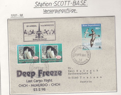 Ross Dependency Scott Base 1998 Antarctic Flight  Chch-McMurdo-Chch 23 FEB 98 Ca Ross Dependency (AF162) - Vols Polaires