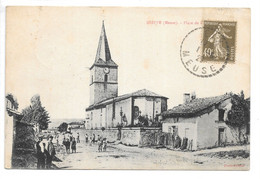 Cpa...Dieppe...(meuse)...place De L'église...animée...1929... - Altri Comuni
