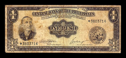 Filipinas Philippines 1 Peso 1949-1969 Pick 133Hr Replacement BC F - Philippines