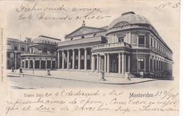 POSTAL DE MONTEVIDEO DEL TEATRO SOLIS DEL AÑO 1901 (TESTASECCA) URUGUAY - Uruguay