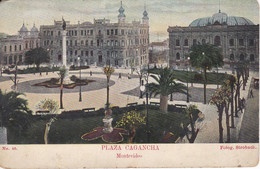 POSTAL DE MONTEVIDEO DE LA PLAZA CAGANCHA DEL AÑO 1909 (STROBACH) URUGUAY - Uruguay