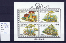 1 Feuillet Neuf**  4 Timbres Du Ghana - Champignons