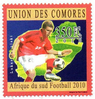 COMORES  - 1v - MNH - Lukas Podolski - Football Soccer Poland - Fußball Calcio Futbol Voetbal - Inter Milan - Bayern - 2010 – África Del Sur