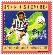 COMORES  - 1v - MNH - Alessandro Del Piero - Football Soccer Italy - Fußball Calcio Futbol Voetbal - Juventus - Italia - 2010 – Zuid-Afrika