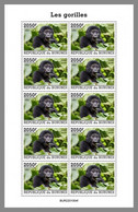 BURUNDI 2022 MNH Gorillas Gorilles M/S - OFFICIAL ISSUE - DHQ2209 - Gorilla's