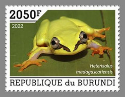 BURUNDI 2022 MNH Frogs Frösche Grenouilles 1v - OFFICIAL ISSUE - DHQ2209 - Ranas