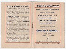 LISBOA 1934 * Tivoli * Programa Filme "Pack Up Your Troubles" Laurel And Hardy * Bucha E Estica - Programma's