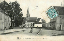 Puiseaux * 1907 * L'entrée Par La Route De Montargis * Commerce Magasin BERTHIER - Puiseaux