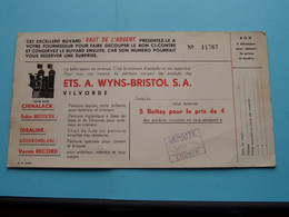 Ets. A. WYNS-BRISTOL S.A. > VILVORDE ( +/- 12 X 22,5 Cm. ) Buvard ( Voir Photo ) Voir Stamp > Demotte COUVIN ! - W