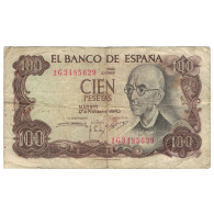 Billet, Espagne, 100 Pesetas, 1970, 1970-11-17, KM:152a, B - 100 Peseten