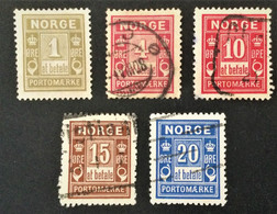 1899-1920 Postage Due "at Betale" Set Facit L2 K - L9 K - Gebraucht