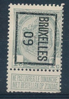 BELGIE - OBP Preo TYPO  Nr 9 B - "BRUXELLES 09" - (zonder Gom/sans Gomme) - Typografisch 1906-12 (Wapenschild)