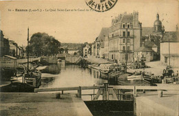 Rennes * Le Quai St Cast Et Le Canal De L'ille * Péniche Batellerie * écluse - Rennes