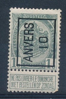 BELGIE - OBP Preo TYPO  Nr 12 A - "ANVERS 10" - MH* - Tipo 1906-12 (Stendardi)