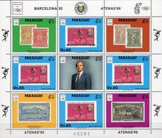 Olympia Athen 1896 Paraguay 4449 9-KB ** 36€ Barcelona 1992 Stamp On Stamps M/s Hoja Bloc Sheet Ss Sheetlet Bf Olympics - Estate 1896: Atene