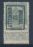 BELGIE - OBP Preo TYPO  Nr 21 B - "BRUSSEL 12 BRUXELLES" - MH* - Typos 1906-12 (Armoiries)