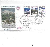 ANDORRE FRANCAIS N° 429 A SUR FDC ILLUSTREE 13.3.1993 - Cartas & Documentos